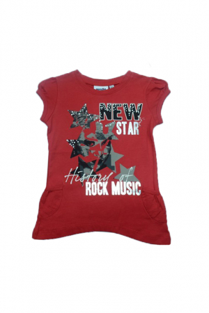 Tricouri fete - Tricou cu maneca scurta pentru fete Wendee DY39121-1R-98, Rosu