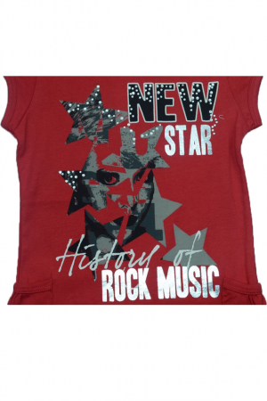 Tricou cu maneca scurta pentru fete Wendee DY39121-1R-98, Rosu [1]