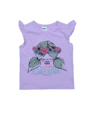 Tricouri fete - Tricou cu maneca scurta pentru fete Wendee OZ102405-0R, Multicolor