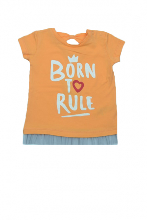 Tricouri fete - Tricou cu maneca scurta pentru fete Wendee OZMY102857-0P-39564, Portocaliu