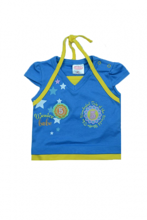 Tricouri fete - Tricou cu maneca scurta pentru fete Wenice AL105777, Albastru