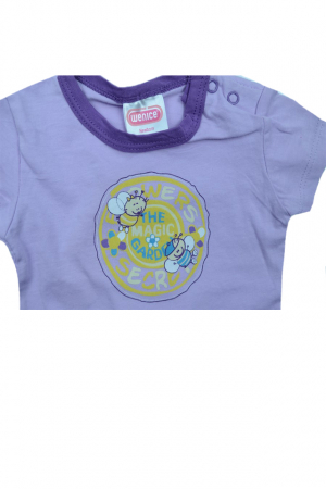 Tricou cu maneca scurta pentru fete Wenice BL02100060-0, Mov [2]