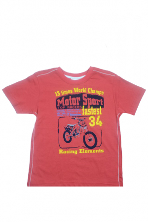 Tricouri baieti - Tricou cu maneca scurta pentru baieti Wendee DY DY 101287-1-98, Rosu