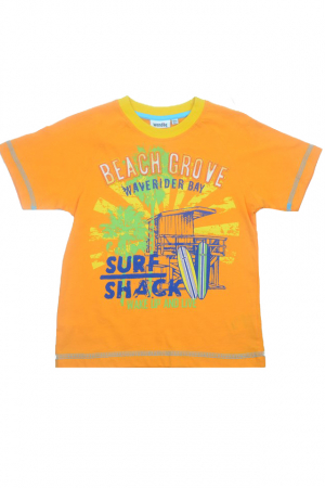 Tricouri baieti - Tricou cu maneca scurta pentru baieti Wendee DY101266-1-98, Portocaliu