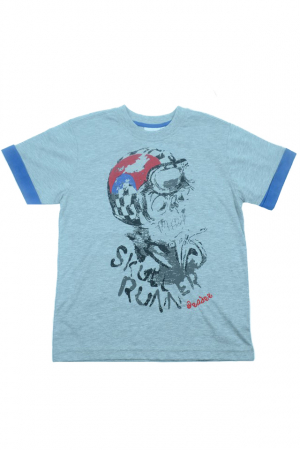 Tricouri baieti - Tricou cu maneca scurta pentru baieti Wendee DY101302-2G-128, Gri