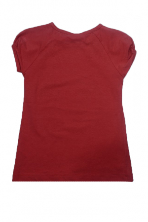 Tricou cu maneca scurta pentru fete Wendee DY102122-2-128, Rosu [1]