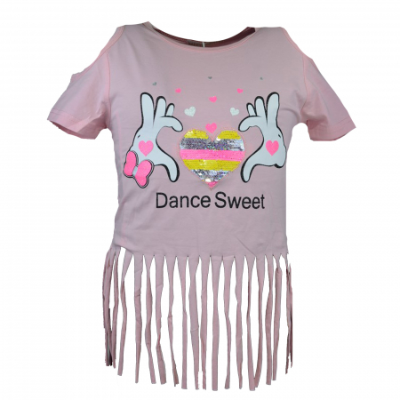Tricouri fete - Tricou pentru fete Happy House HB-2780-1, Roz