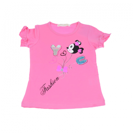 Tricouri fete - Tricou pentru fete Happy House WB-2763, Fucsia