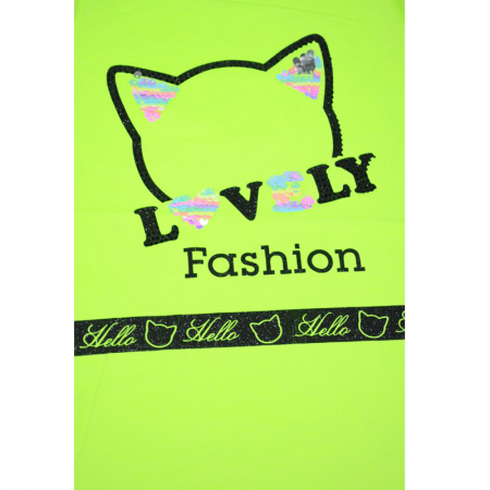 Tricou pentru fete Happy House WB-2770V-116-cm, Verde [2]