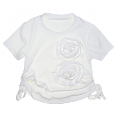 Tricouri fete - Tricou pentru fete Mini Junior B3391-A, Alb