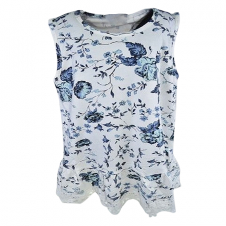 Tricouri fete - Tricou tip tunica pentru fete Happy House CVC-1553-5, Alb