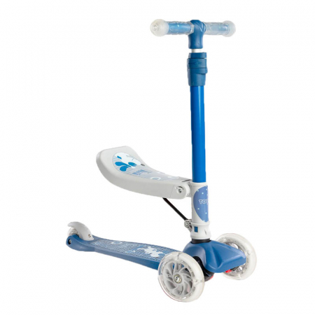 Trotinete - Trotineta cu 3 roti, leduri si sezut pentru copii Toyz Tixi TTT-AL, Multicolor