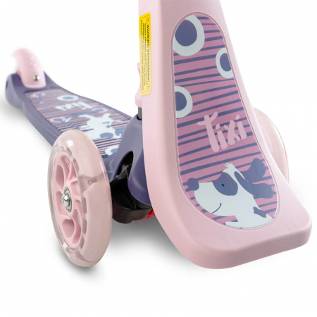 Trotineta cu 3 roti, leduri si sezut pentru copii Toyz Tixi TTT-RZ, Multicolor [4]