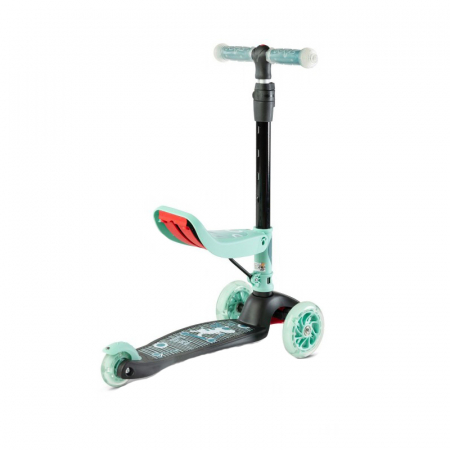 Trotineta cu 3 roti, leduri si sezut pentru copii Toyz Tixi TTT-T, Multicolor [2]