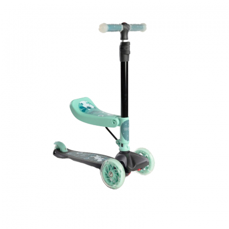 Trotinete - Trotineta cu 3 roti, leduri si sezut pentru copii Toyz Tixi TTT-T, Multicolor