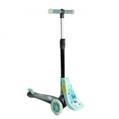 Trotineta cu 3 roti, leduri si sezut pentru copii Toyz Tixi TTT-T, Multicolor [3]