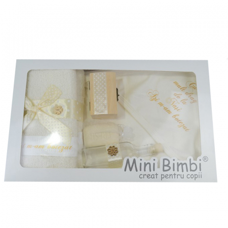 Trusou botez - Trusou pentru botez 7 piese Mini Bimbi TR126, Alb