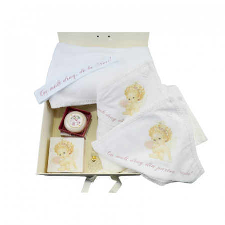 Trusou pentru botez 8 piese Mini Bimbi TMB-B-16, Alb [1]