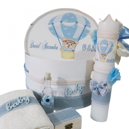 Botezul bebelusului - Trusou pentru botez 8 piese Mini Bimbi TMB-B-3, Alb