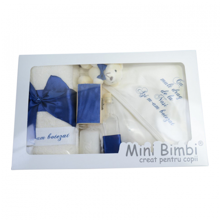 Trusou botez - Trusou pentru botez 7 piese Mini Bimbi TBMB-15, Crem