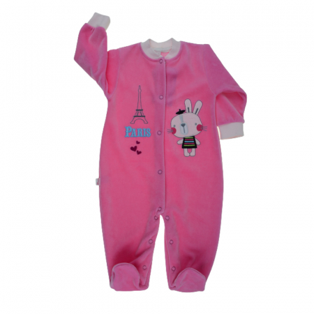 Salopete bebelusi fete - Salopeta cu maneca lunga pentru fete Koala Baby 05-094F-68, Fucsia