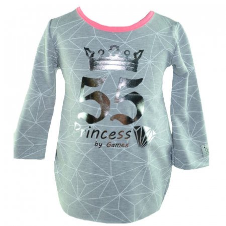 Bluze fete - Bluza cu maneca lunga pentru fete Gamex GMX1-74, Gri