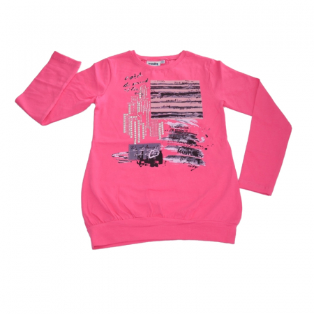 Bluze fete - Bluza cu maneca lunga pentru fete Wendee FS39138-1-98, Roz