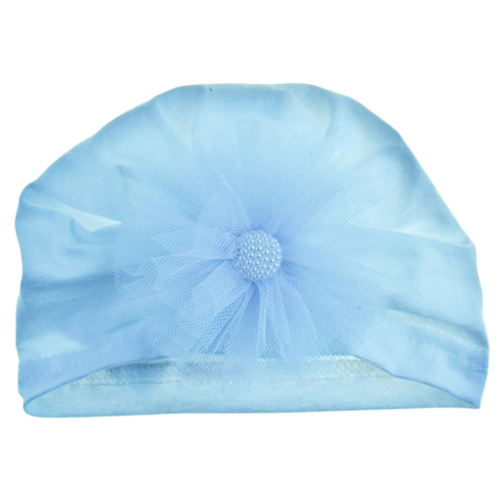 Caciuli fete - Turban din bumbac, pentru fete, Mini Junior T1811A2-36, Alb