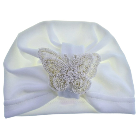 Caciuli fete - Turban din catifea, pentru fete, Mini Junior T1811A7-36, Alb