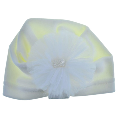 Caciuli fete - Turban din catifea, pentru fete, Mini Junior T1811A9-36, Alb