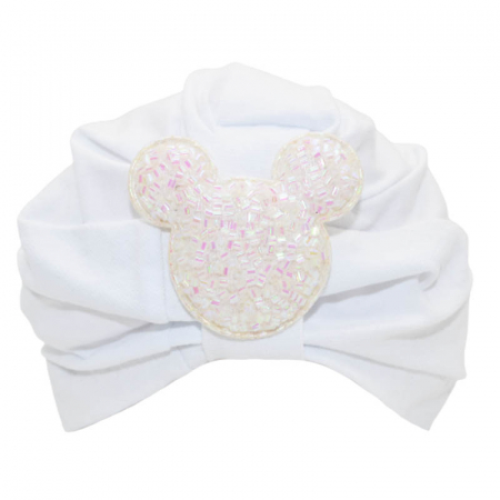 Caciuli fete - Turban pentru fete Mic Pitic 20523-3, Alb