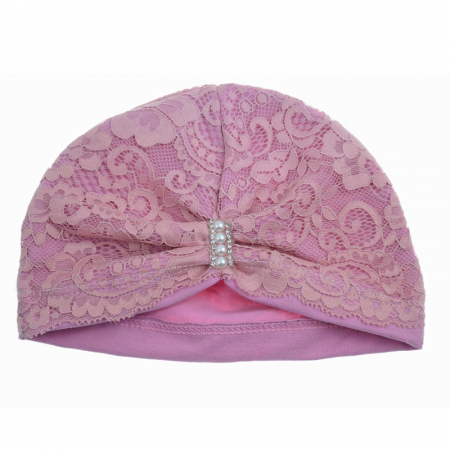 Caciuli fete - Turban pentru fete Mic Pitic FTRZ-42-cm, Roz