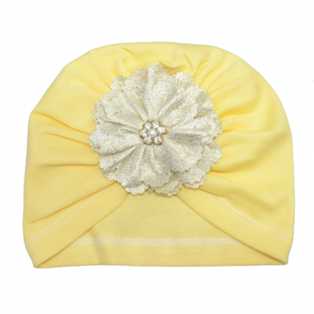 Caciuli fete - Turban pentru fete Mini Junior Eke-20, Galben