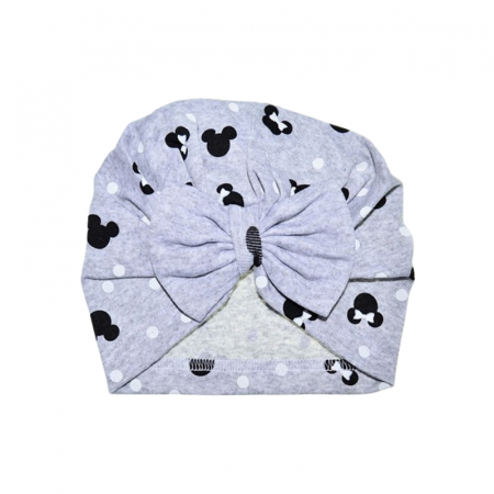 Caciuli fete - Turban Minnie pentru fete, Mini Junior TMJ1103-1, Gri