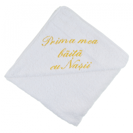 Prosoape - Prosop cu gluga 75 x 75 cm Confort Family CF-24972, Alb