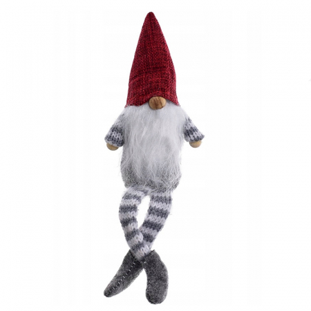 Figurine si decoratiuni Craciun - Figurina decorativa pentru Craciun, Spiridus 20 cm Mini Junior 157758, Gri
