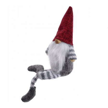 Figurina decorativa pentru Craciun, Spiridus 20 cm Mini Junior 157758, Gri [3]