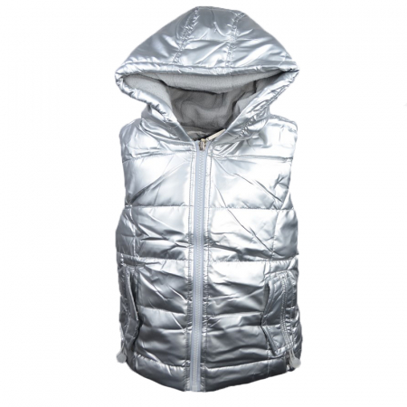 Veste - Vesta captusita pentru fete Happy House HH 337-B-104, Argintiu