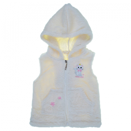 Vesta de blana pentru fete Happy House HH-299B-86, Crem [5]