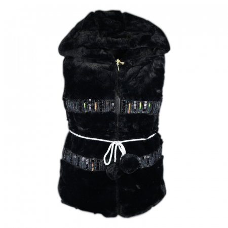 Veste - Vesta de blana pentru fete Happy House HH-322-116, Negru
