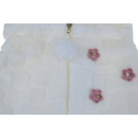 Vesta de blana pentru fete Happy House HH198-92-cm, Alb [2]