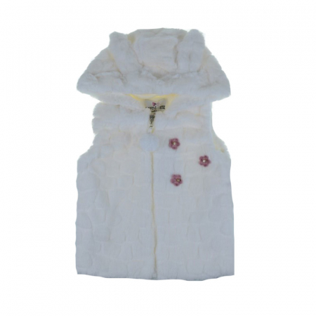 Veste - Vesta de blana pentru fete Happy House HH198-92-cm, Alb