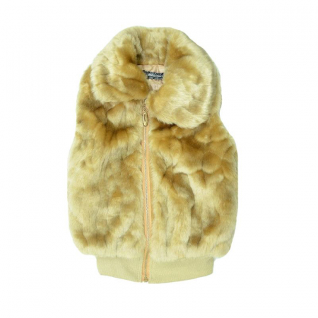 Veste - Vesta de blana pentru fete Mini Junior R630, Bej