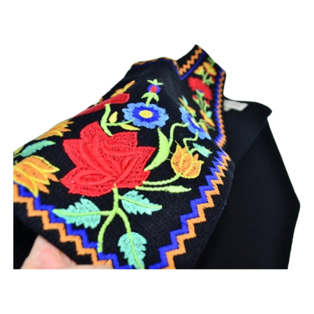 Vesta traditionala, cu motive traditionale, pentru copii, Mini Junior V2611-2, Negru [2]