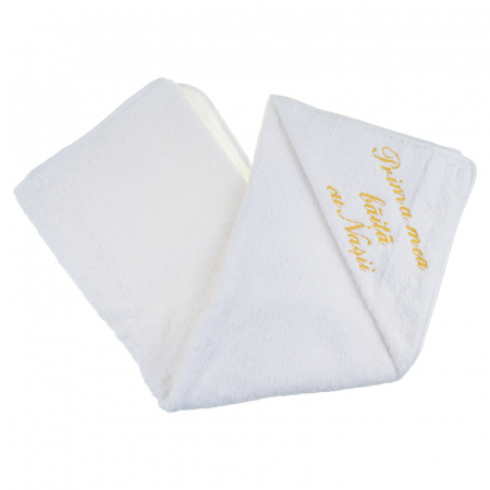 Prosop cu gluga 75 x 75 cm Confort Family CF-24972, Alb [1]