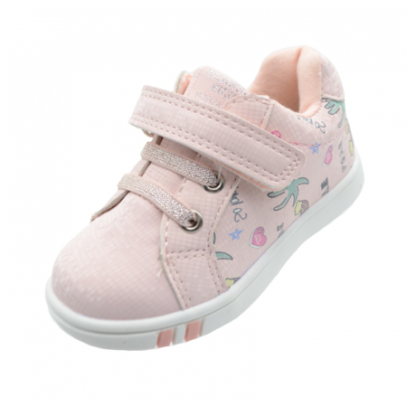 Pantofi cu siret si scai fete - Pantofi pentru fete American Club XD43/22A-26, Roz