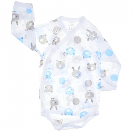 Body-uri baieti - Body cu maneca lunga pentru baieti Happy CA52427, Alb