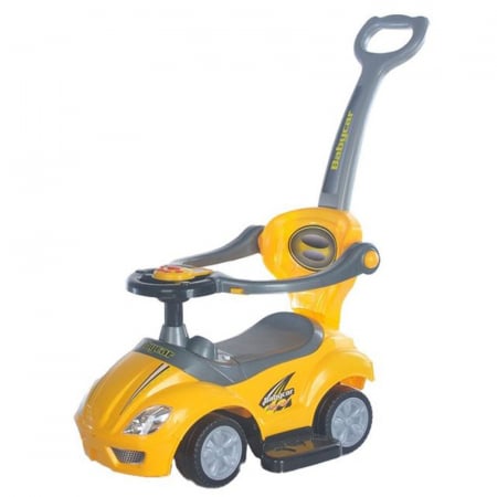 Masini si vehicule pentru copii - Masinuta 2 in 1 pentru copii 84.7 x 43.5 x 84.4 cm Baby Mix FLB-301RP, Galben