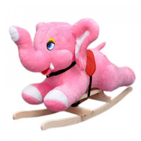 Balansoare si leagane - Balansoar elefant pentru fete Smyk 7954222, Roz
