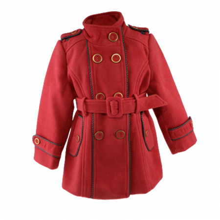 Paltoane - Palton pentru fete Simply Red WJ021F-B-92, Rosu
